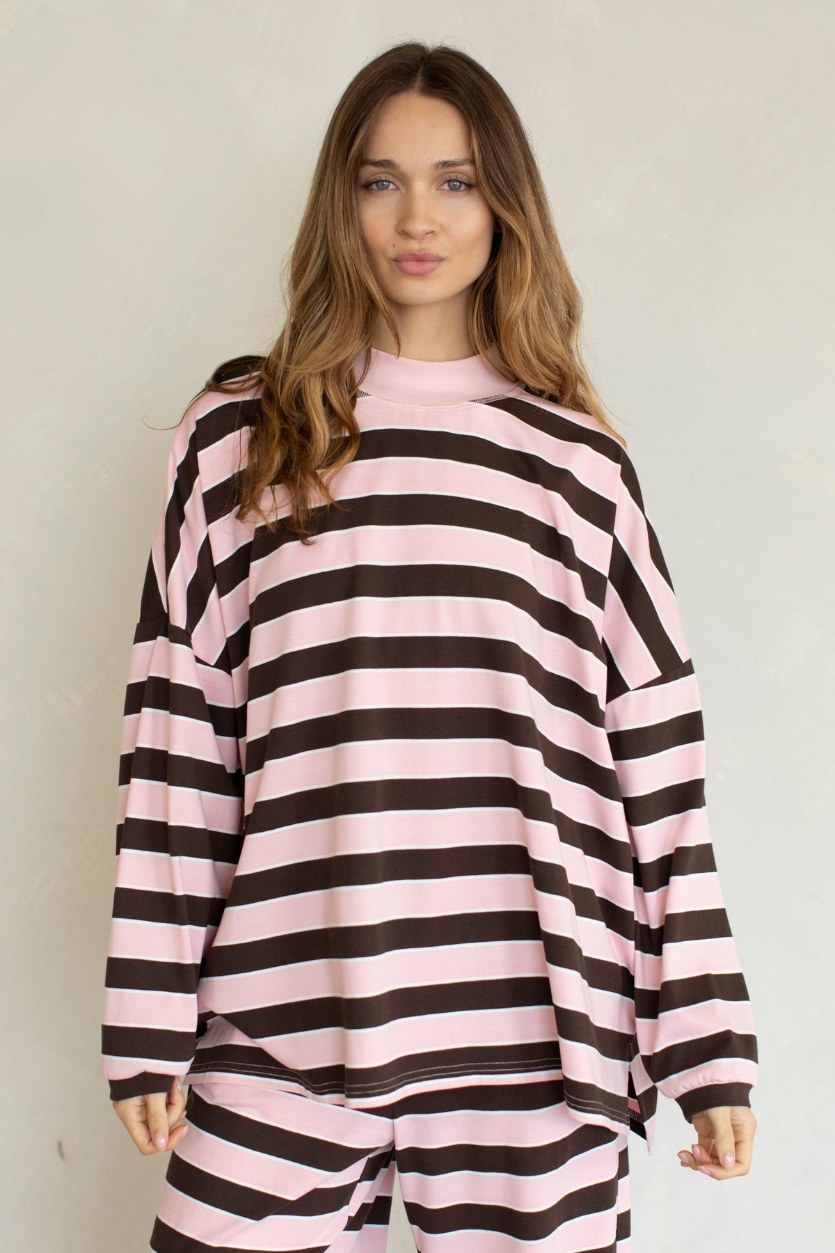 Paige Striped Mock Neck