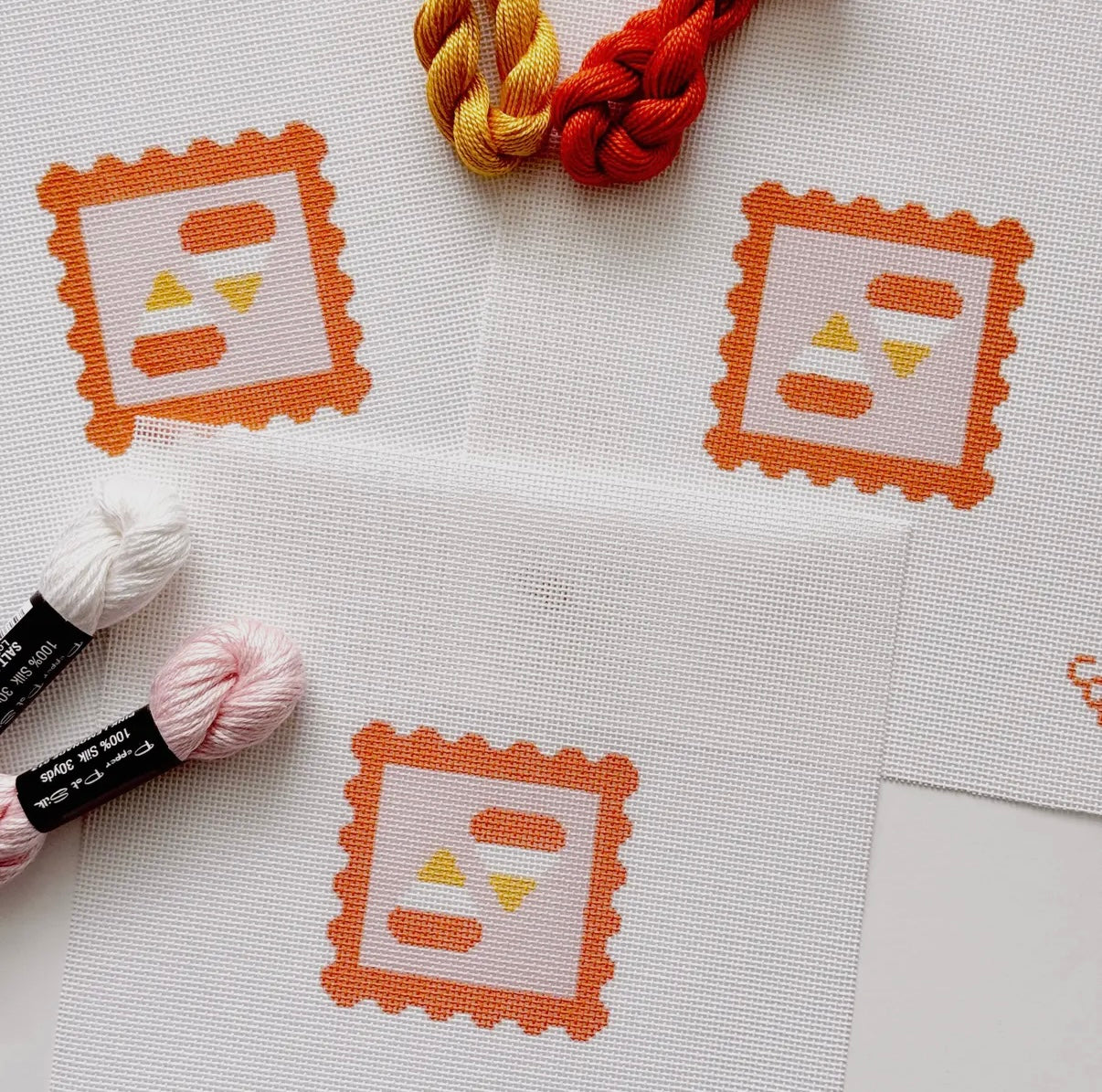 Candy Corn Stamp Needlepoint Canvas
