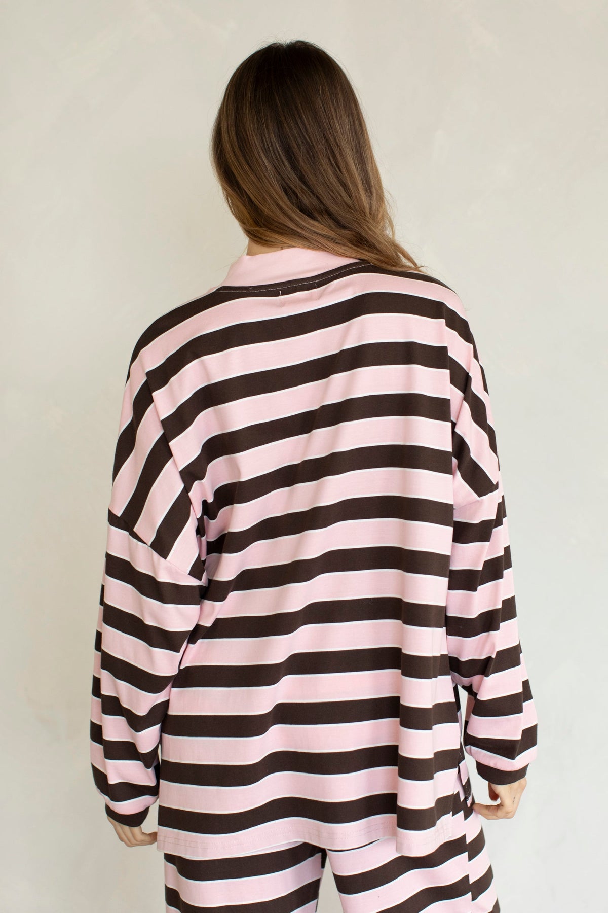 Paige Striped Mock Neck
