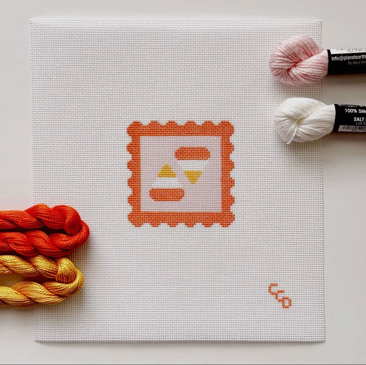 Candy Corn Stamp Needlepoint Canvas
