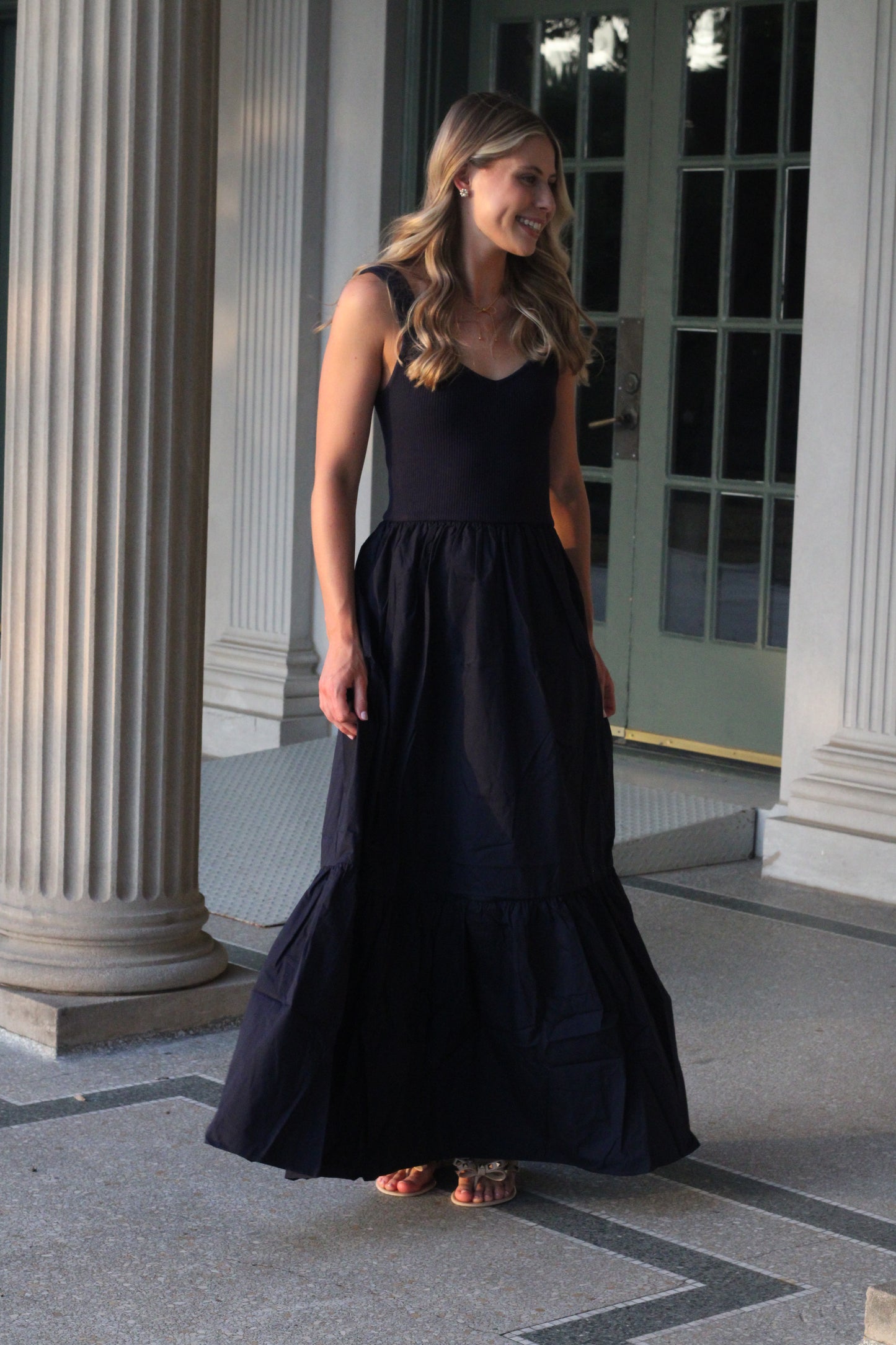 Navy Tiered Dress