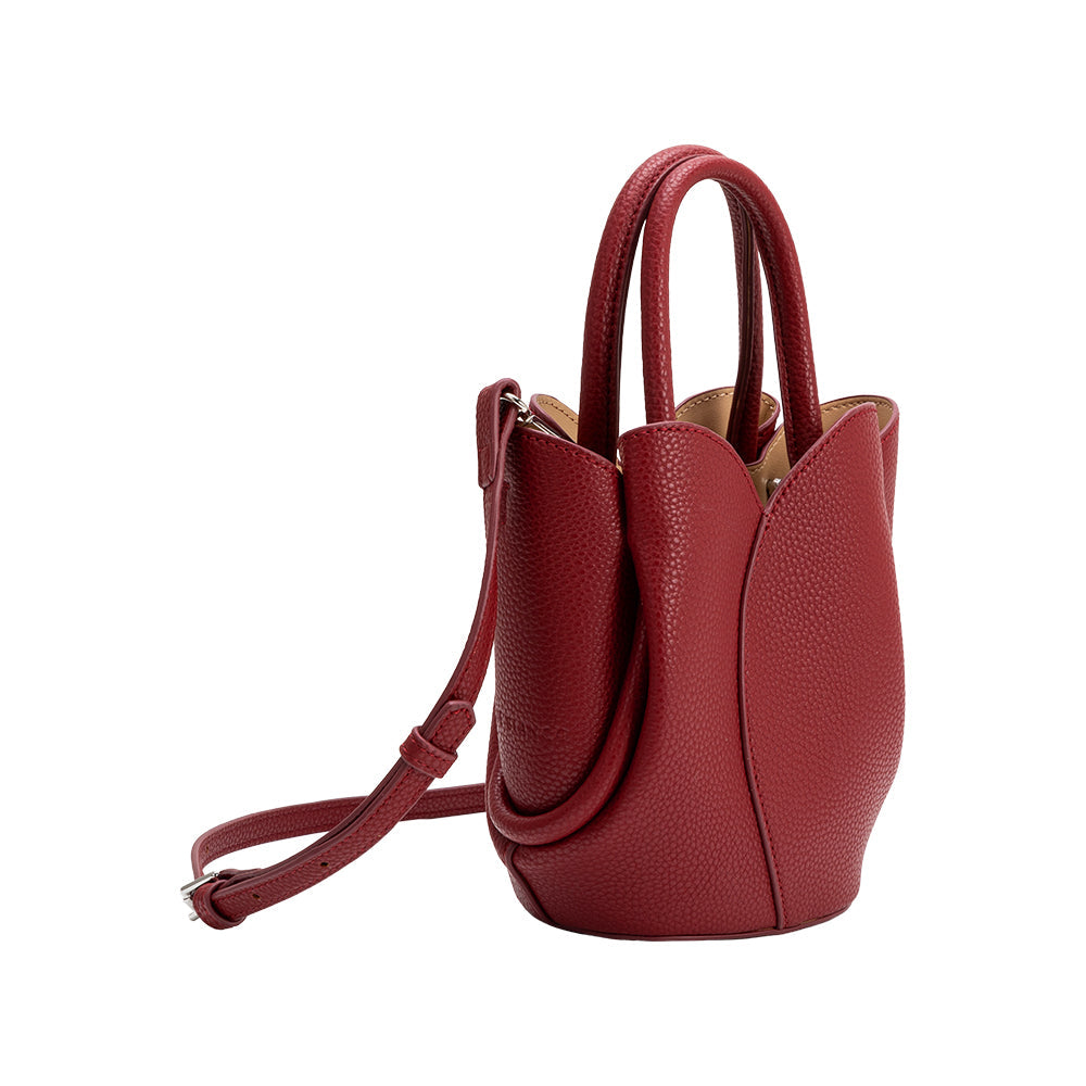 Tulip Mini Red Recycled Vegan Top Handle Bag