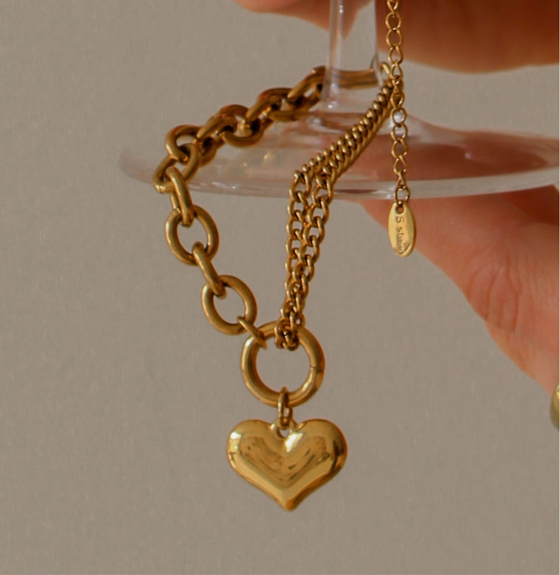 Chunky Heart Bracelet